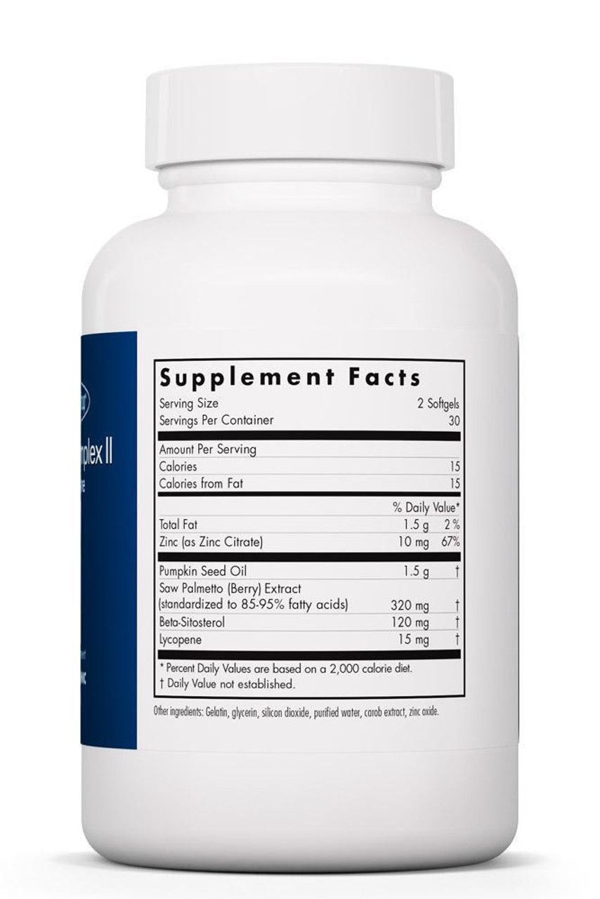 Palmetto Complex II
with Lycopene 60 Softgels Allergy Research Group
