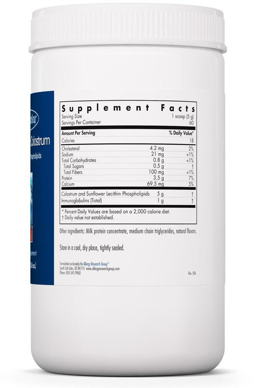 Phospholipid Colostrum 300 grams (10.6 oz.)  Allergy Research Group