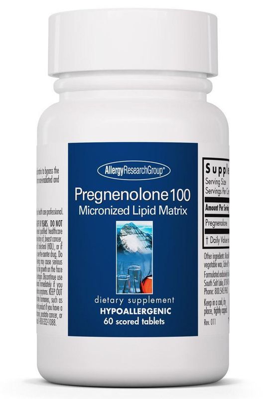 Pregnenolone 100 mg 60 Scored Tablets Allergy Research Group