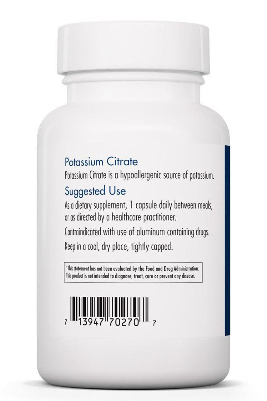 Potassium Citrate 120 Vegetarian Capsules
 Allergy Research Group