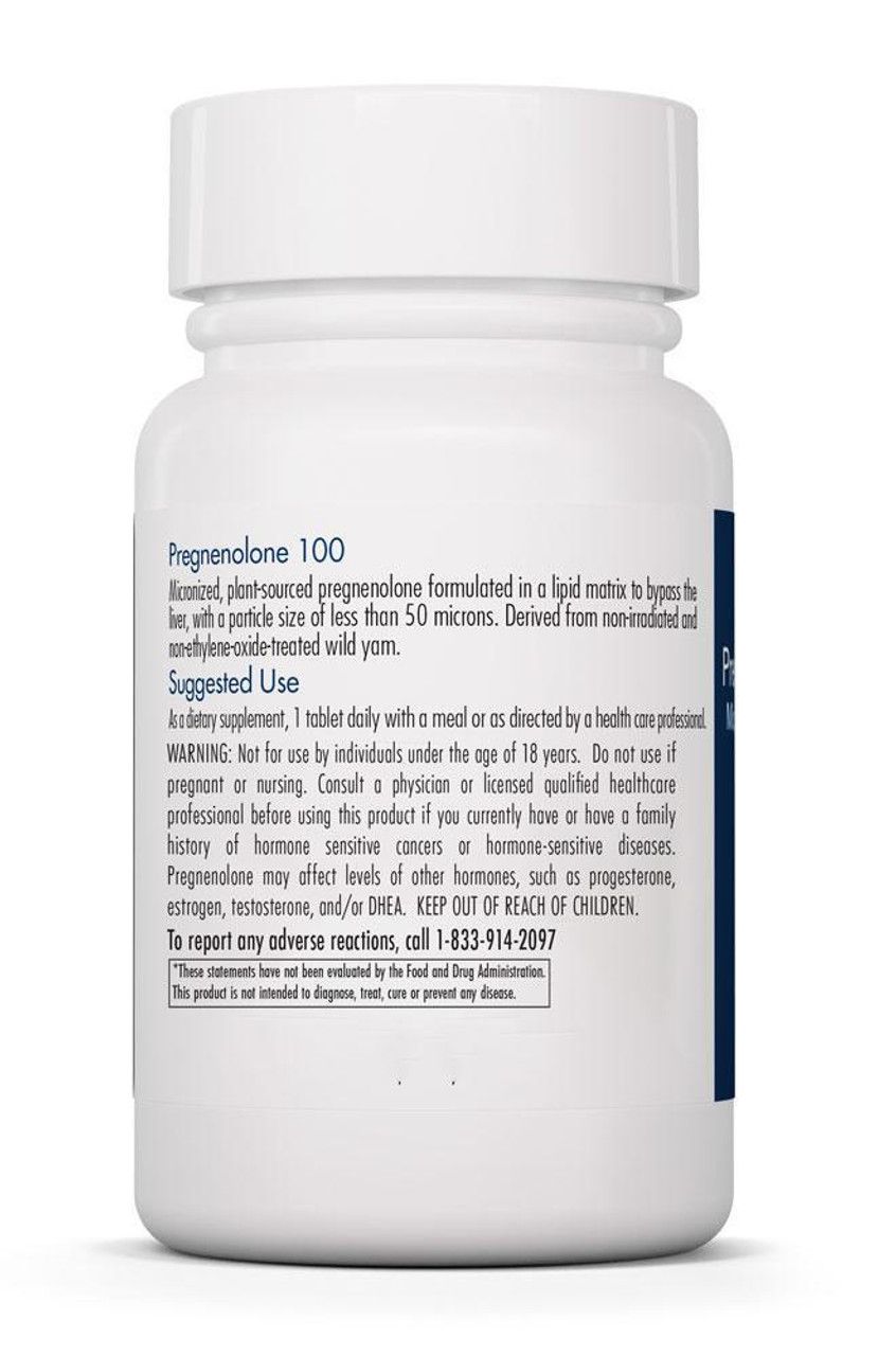 Pregnenolone 100 mg 60 Scored Tablets Allergy Research Group