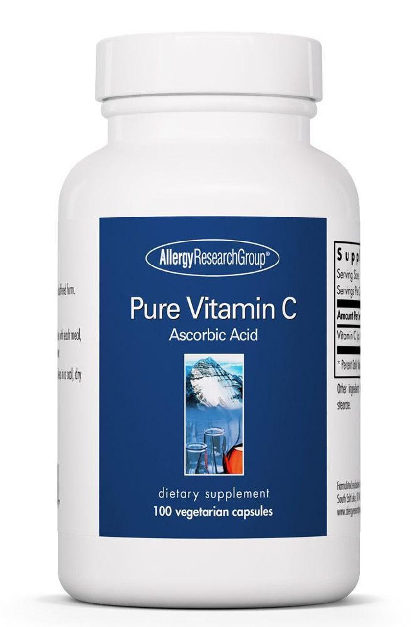 Pure Vitamin C 100 Vegetarian Capsules  Allergy Research Group
