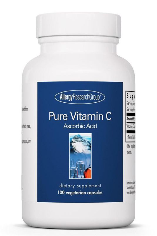 Pure Vitamin C 100 Vegetarian Capsules  Allergy Research Group