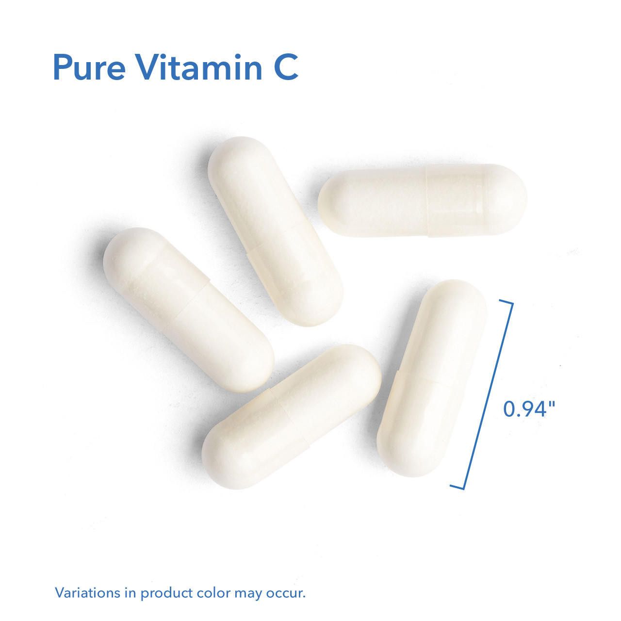 Pure Vitamin C 100 Vegetarian Capsules  Allergy Research Group