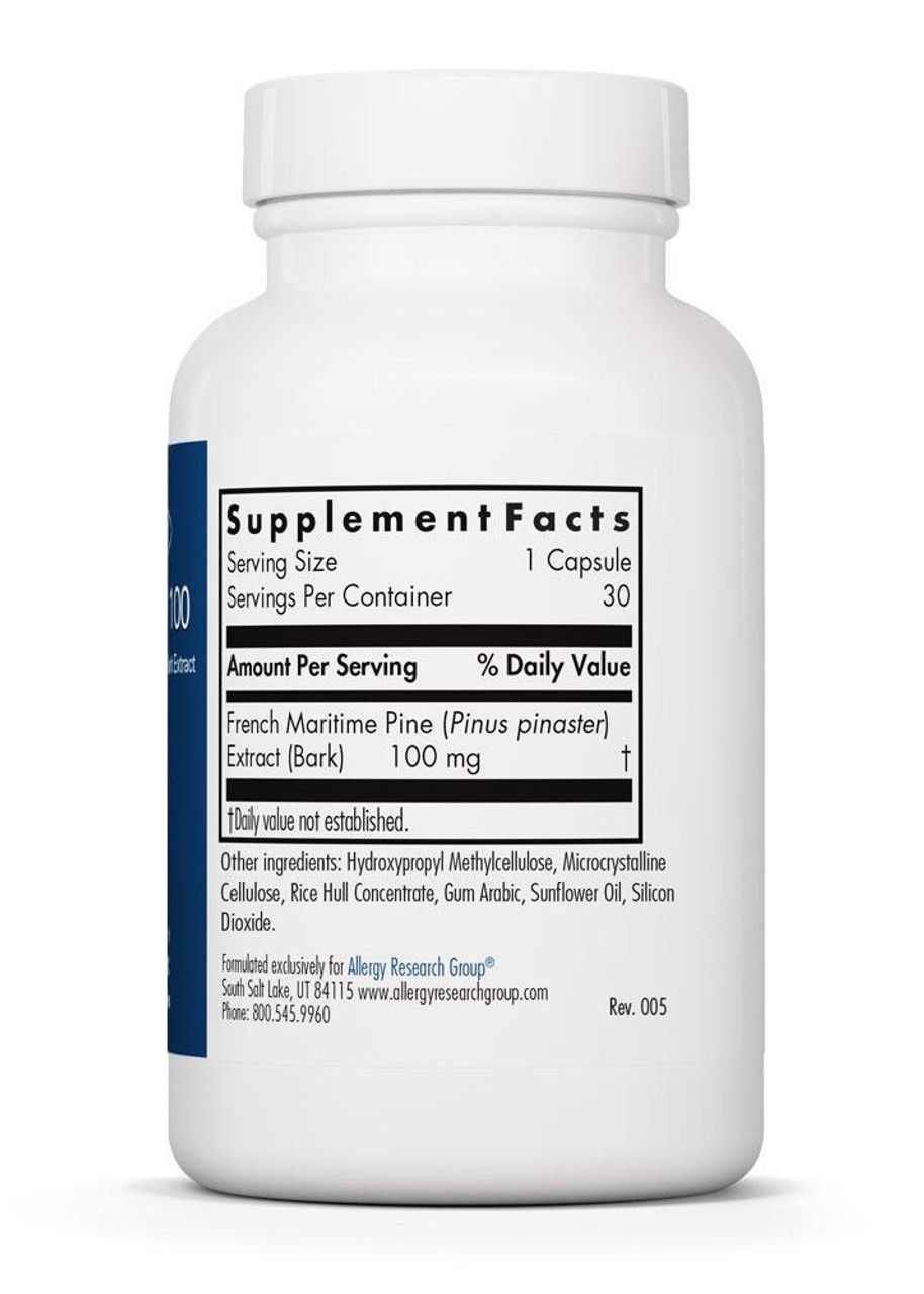 Pycnogenol 100 mg 30 Vegetarian Capsules  Allergy Research Group