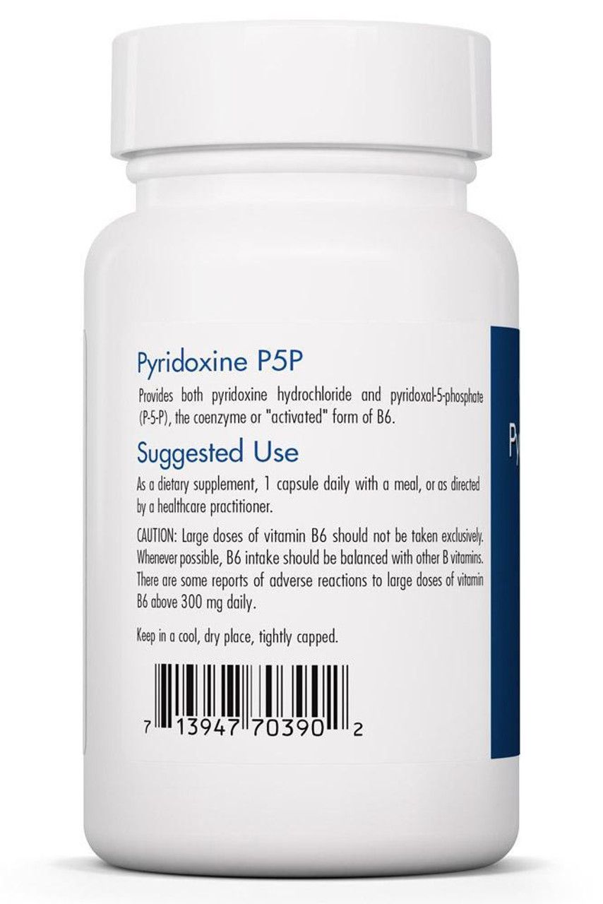 Pyridoxine P5P 60 Vegetarian Capsules  Allergy Research Group