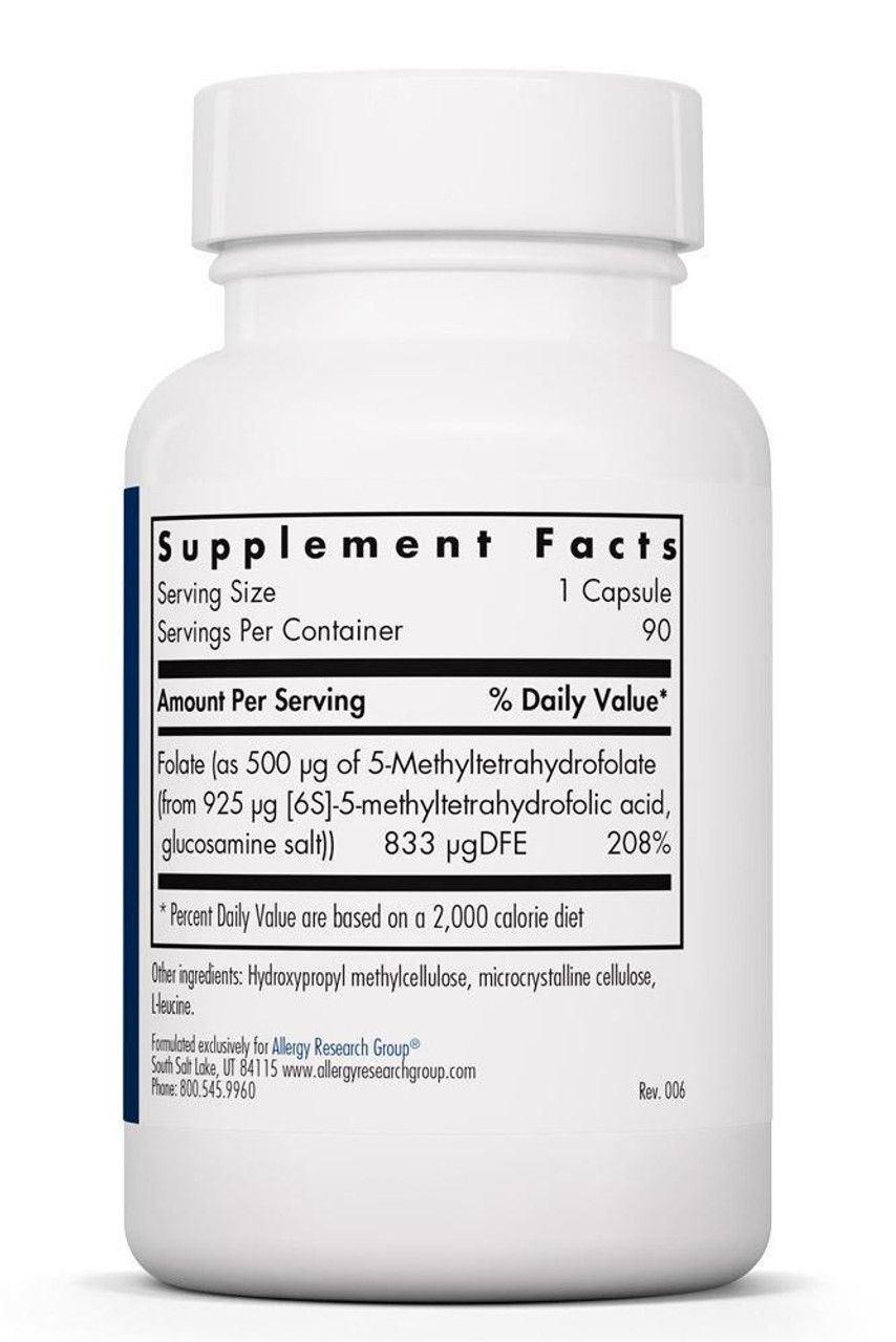 QuatreActiv Folate
90 Vegetarian Capsules  Allergy Research Group