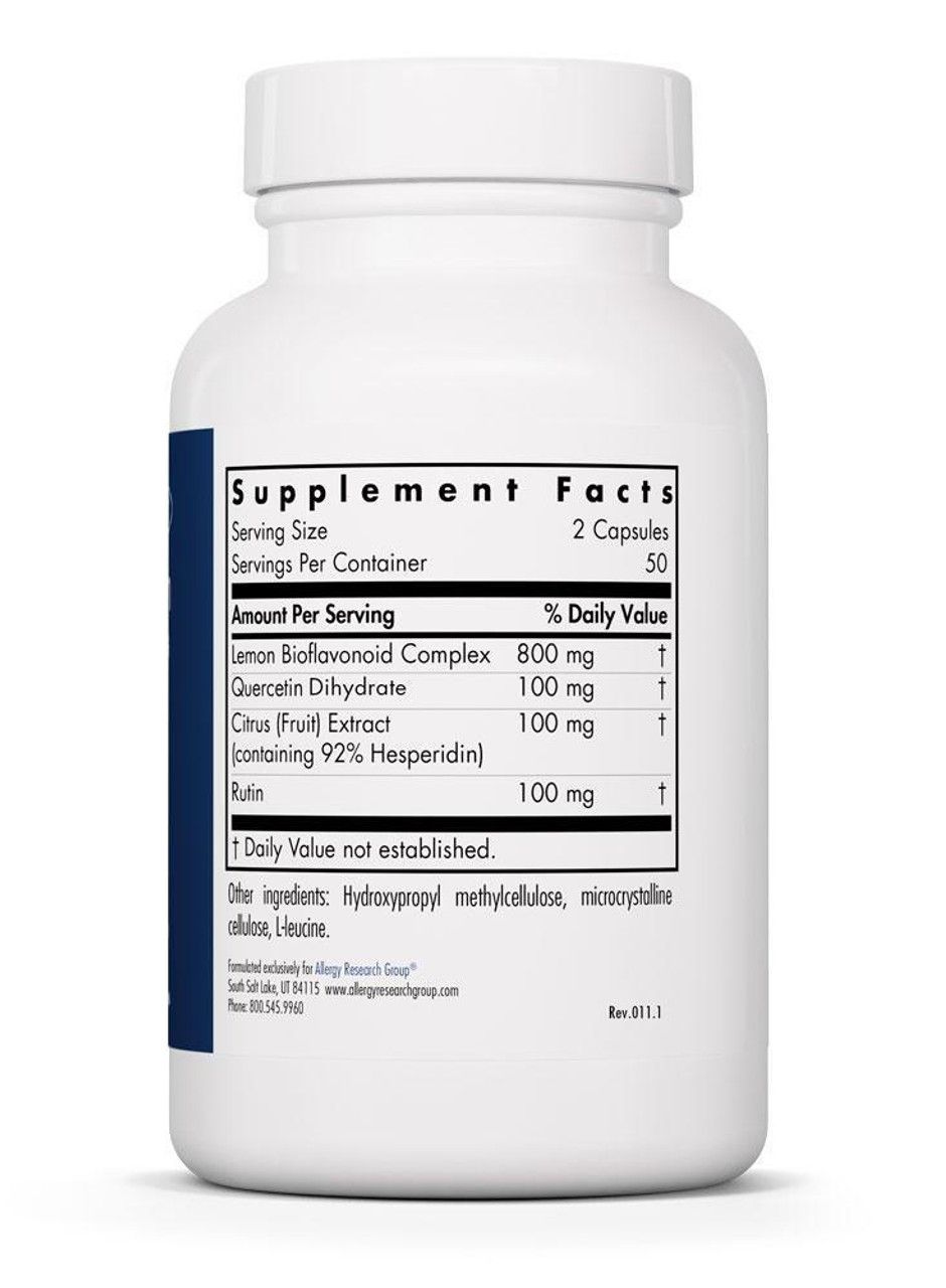Quercetin Bioflavonoids 100 Vegetarian Capsules  Allergy Research Group