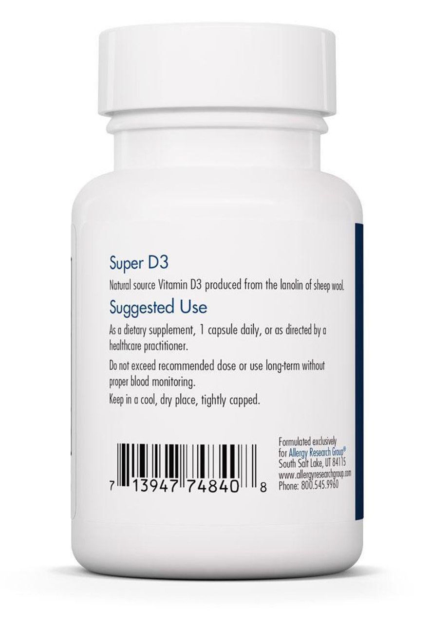 Super D3 60 Vegetarian Capsules  Allergy Research Group