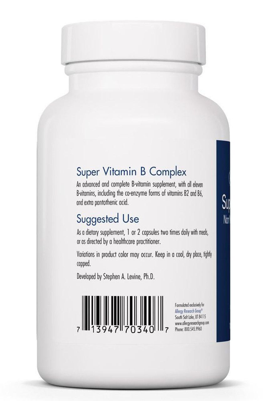Super Vitamin B 120 Vegetarian Capsules  Allergy Research Group