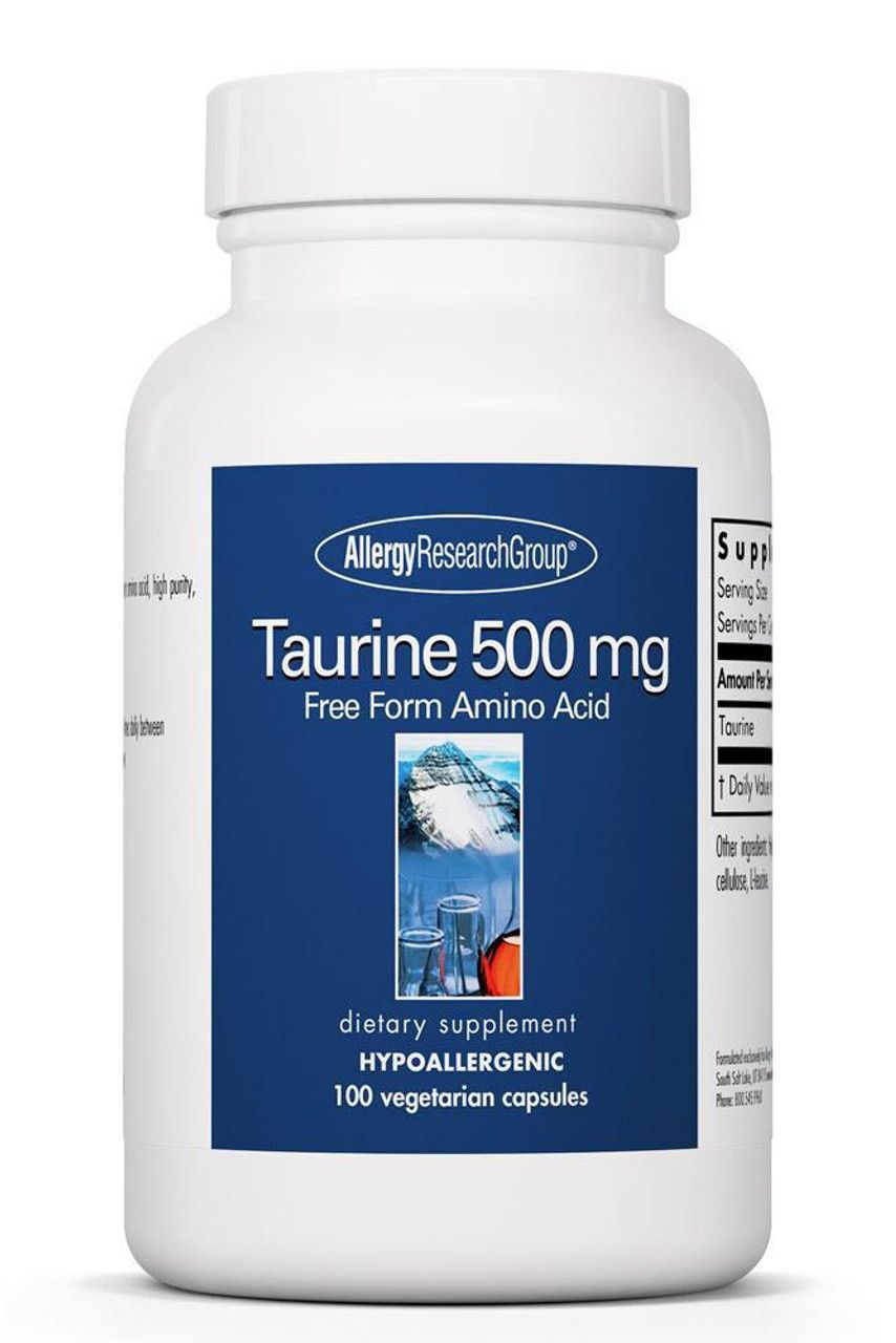 Taurine 500 Mg 100 Vegetarian Capsules  Allergy Research Group