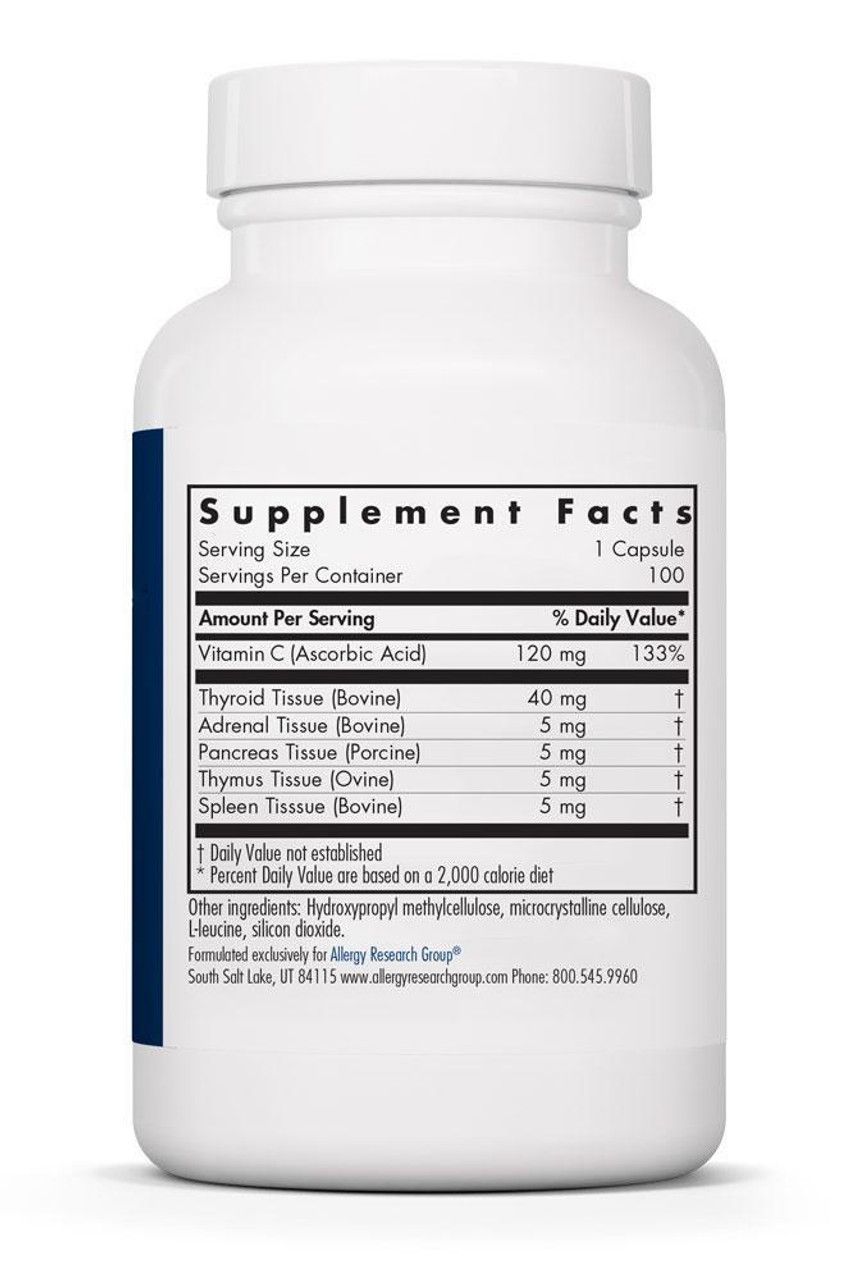 TG 100 Mg 100 Vegetarian Capsules  Allergy Research Group