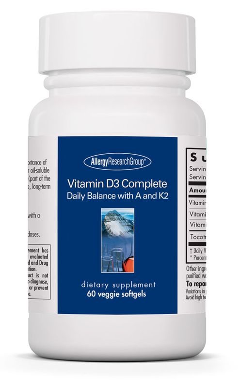 Vitamin D3 Complete  60 Veggie Softgels Allergy Research Group