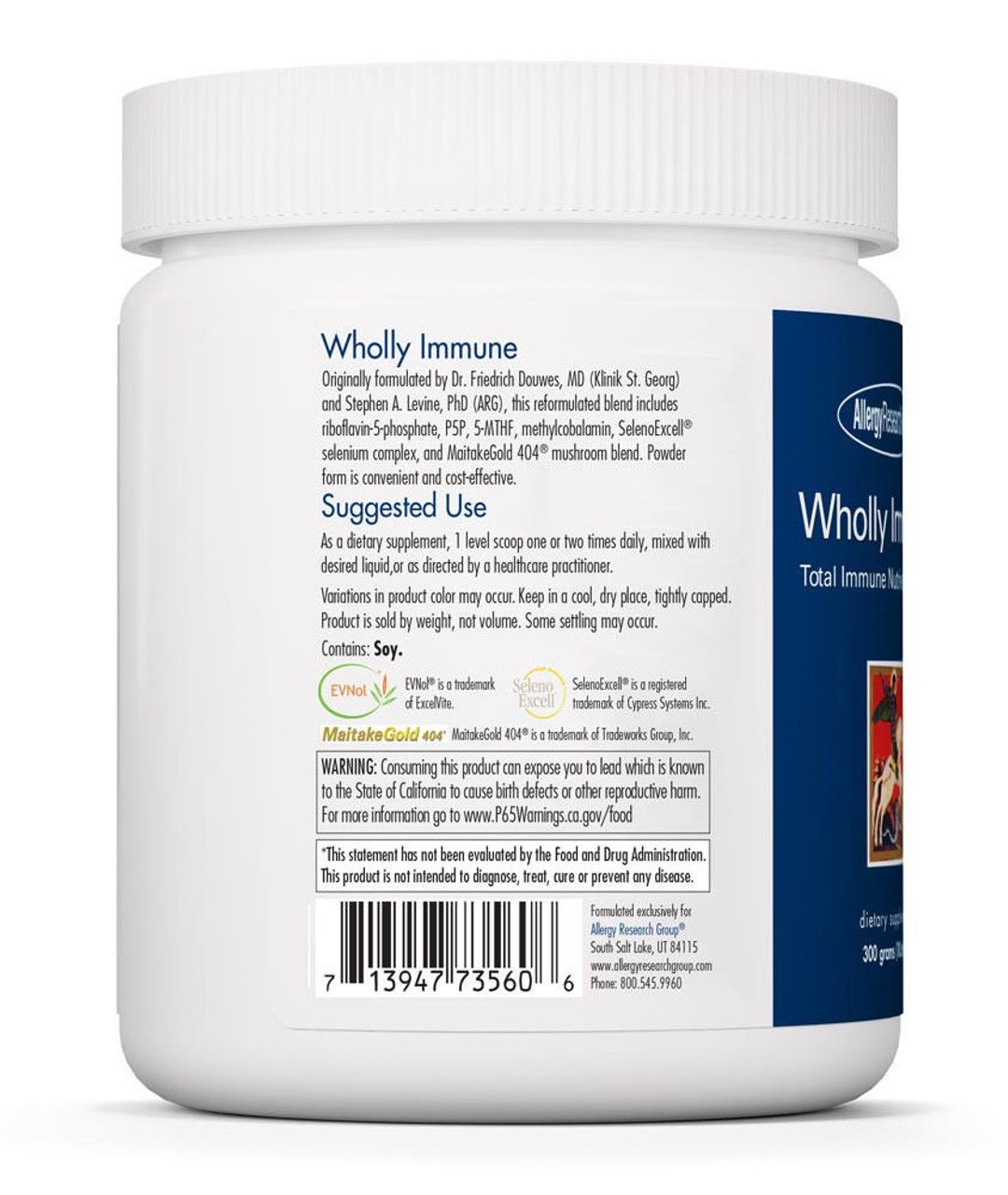 Wholly Immune Powder 300 grams  Allergy Research Group