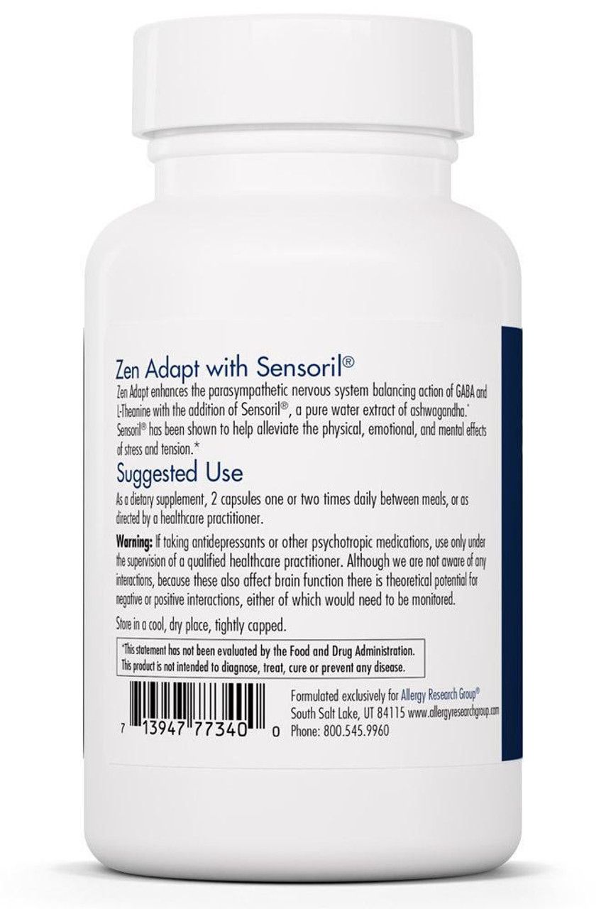 Zen Adapt 60 Vegetarian Capsules Allergy Research Group