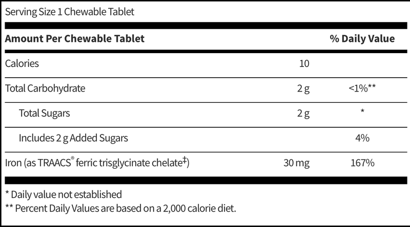 Chewable Iron Chelate 100 tabs SFI HEALTH