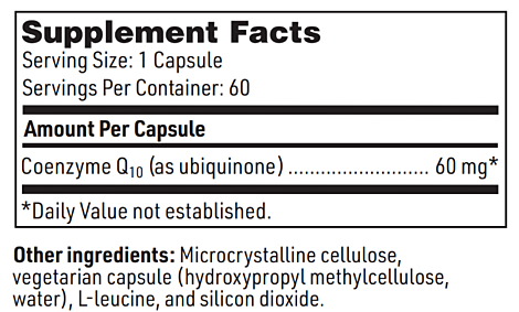 CoEnzyme Q10 60 mg 60 VEGETARIAN CAPSULES  SFI HEALTH