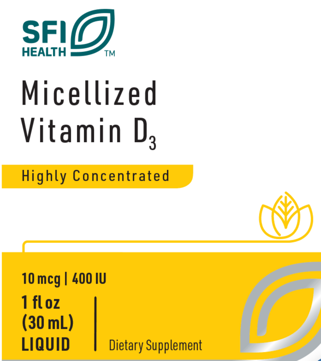 MICELLIZED VITAMIN D3  400 UI  30 ML SFI Health