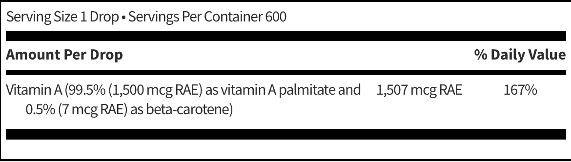 MICELLIZED VITAMIN A 30 ml SFI HEALTH