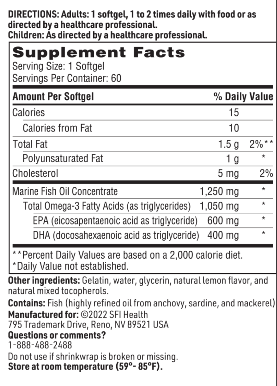 Eicosamax 1000 60 softgels Klaire Labs