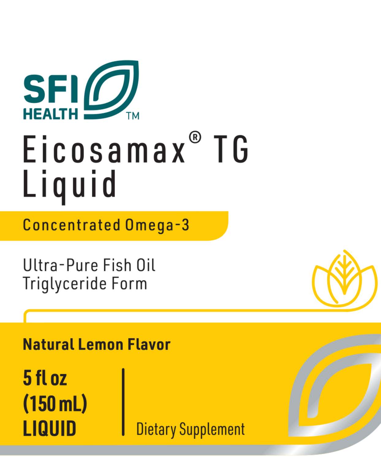 EICOSAMAX TG Liquid Lemon 150 ml  SFI HEALTH