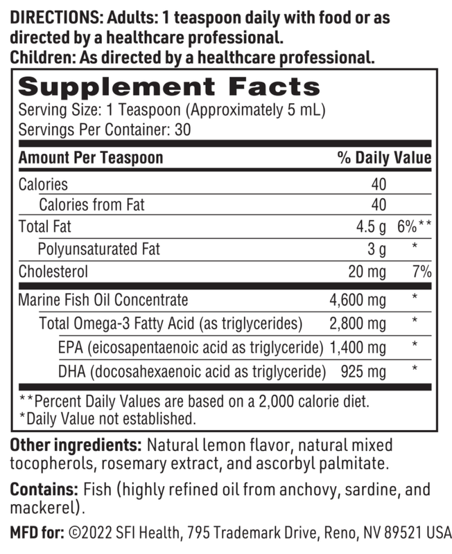 EICOSAMAX TG Liquid Lemon 150 ml  SFI HEALTH