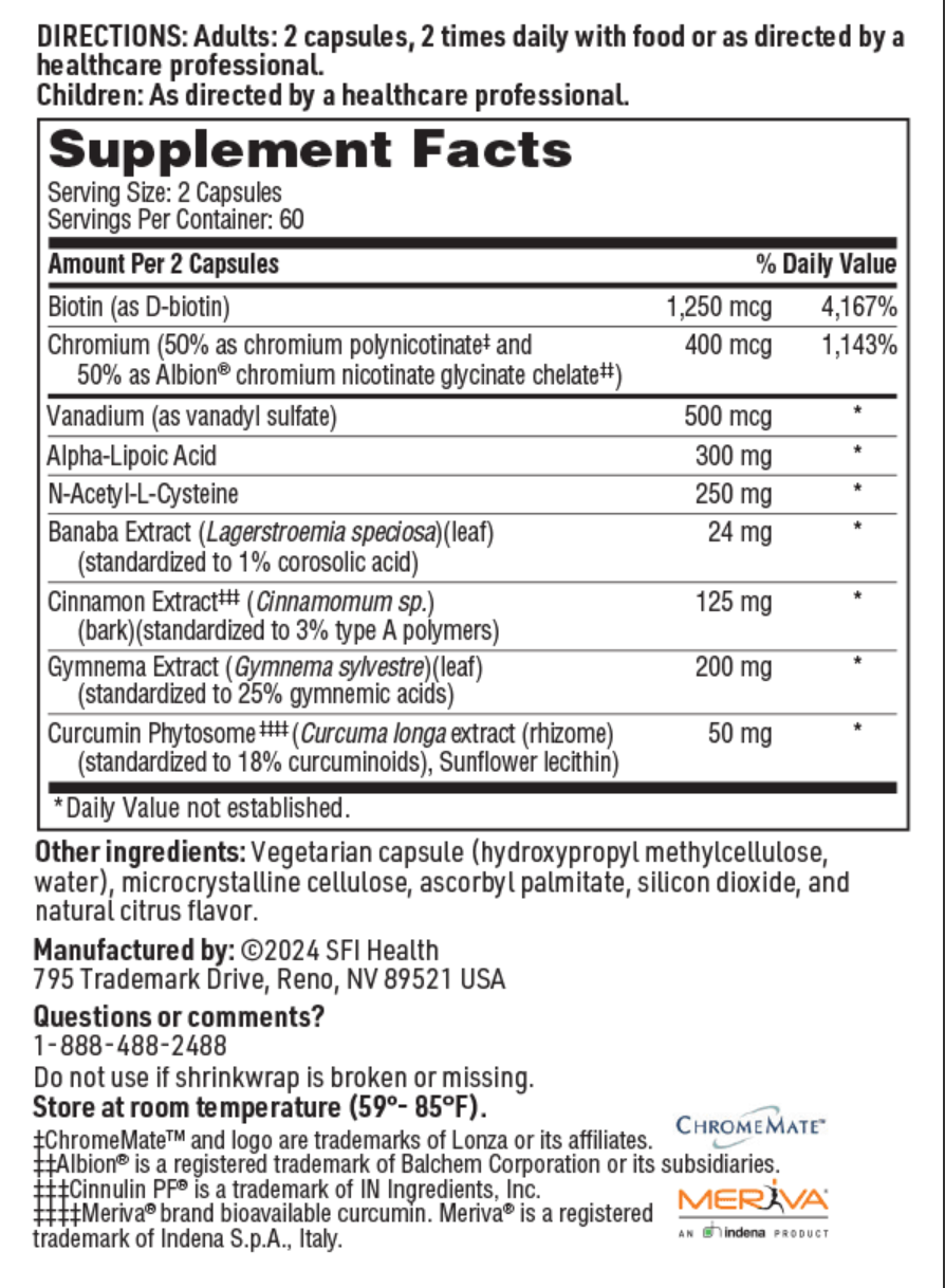 GLUCOTHERA FORTÉ 120 Capsules SFI HEALTH