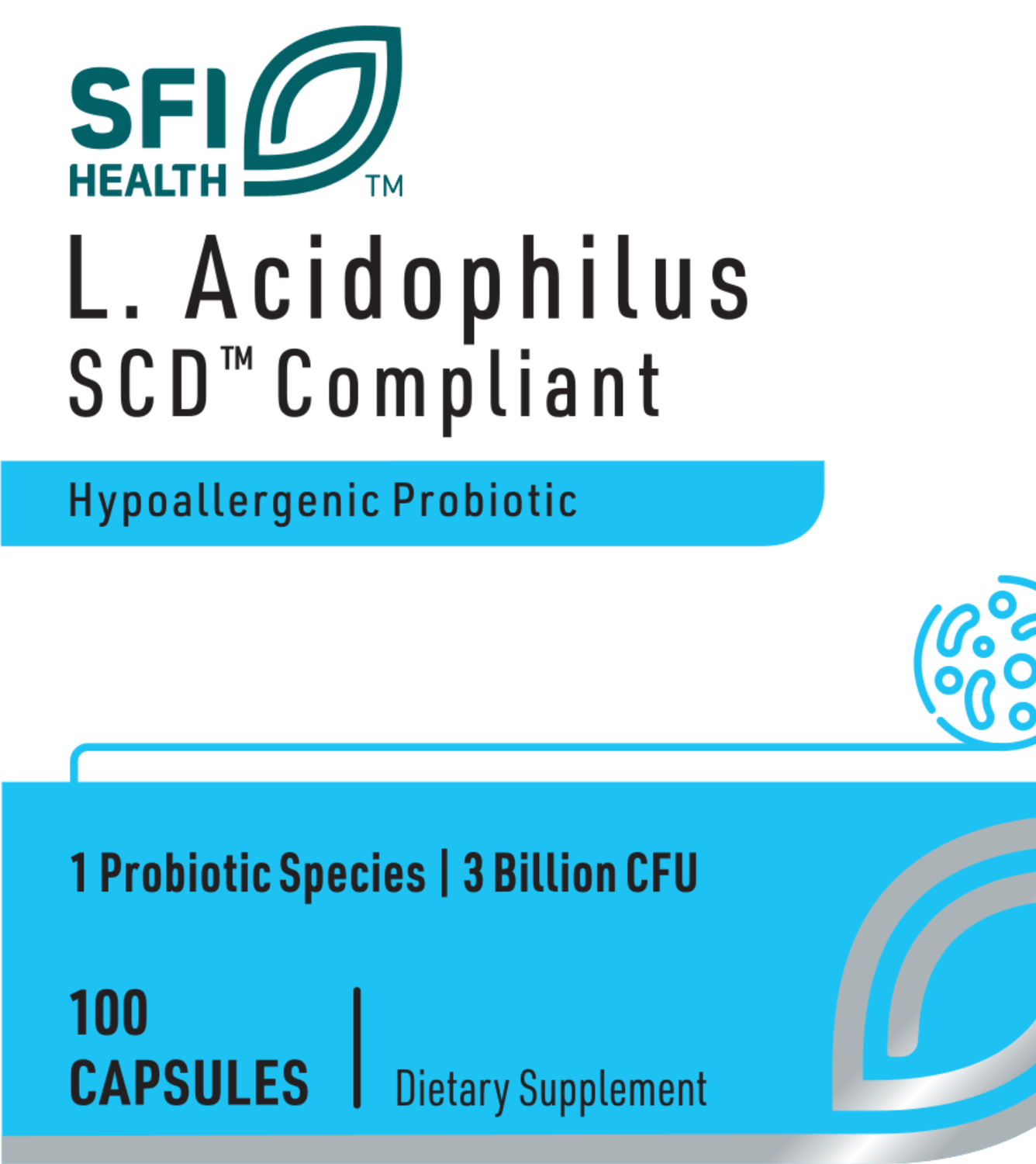 L-Acidophilus SCD Compliant 100 vegcap  SFI HEALTH