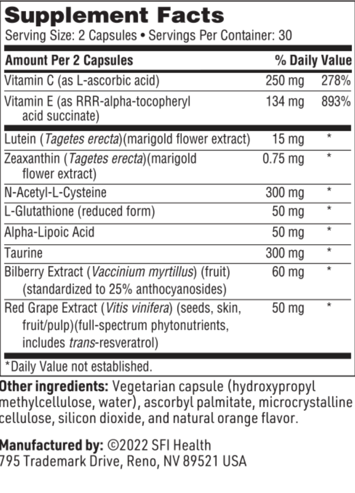 OcuThera 60 caps  SFI Health
