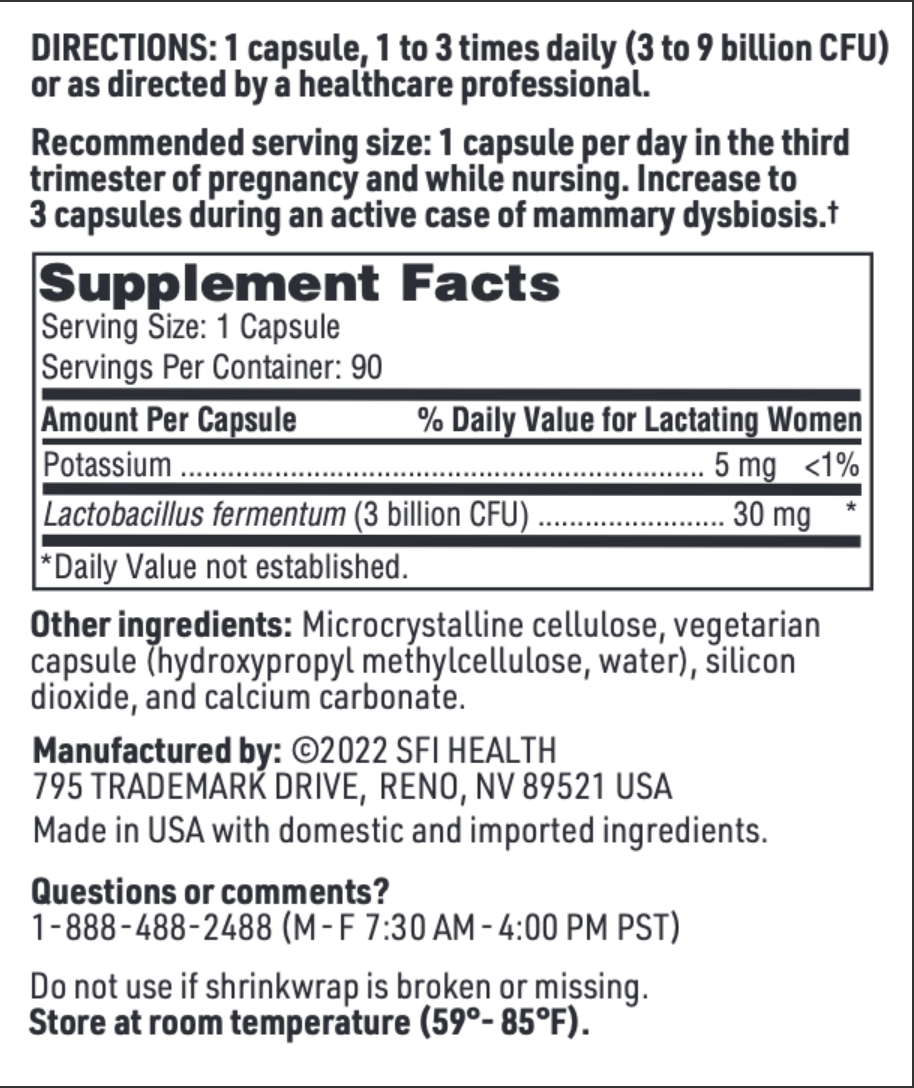 Ther-Biotic Target  b2 90 CAPSULES  SFI Health