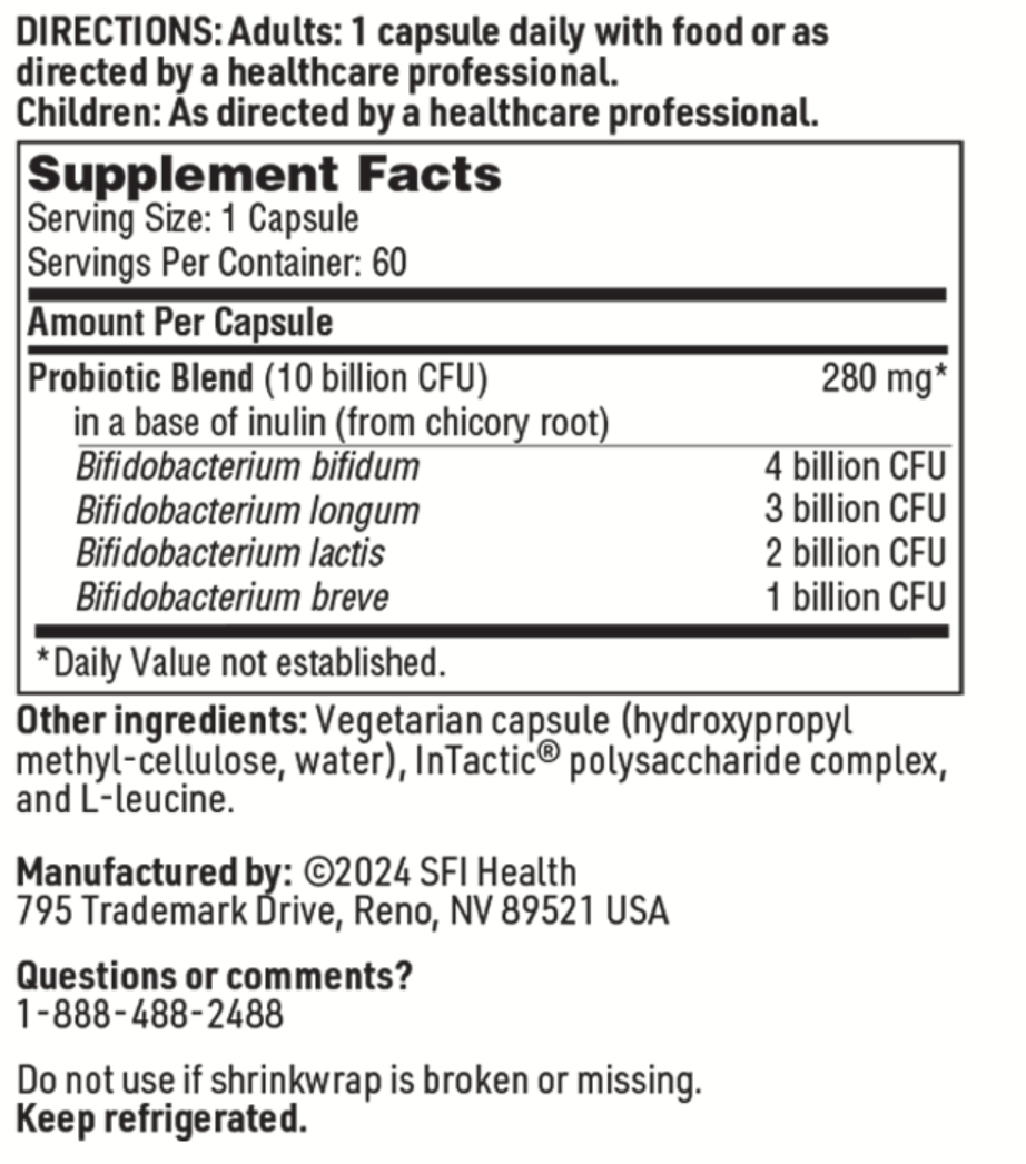 Ther-Biotic Bifido (Factor 4) 60 VEGETARIAN CAPSULES  SFI Health