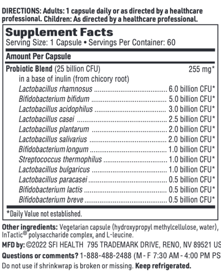 THER-BIOTIC COMPLETE 60 VEGETARIAN CAPSULES SFI Health
