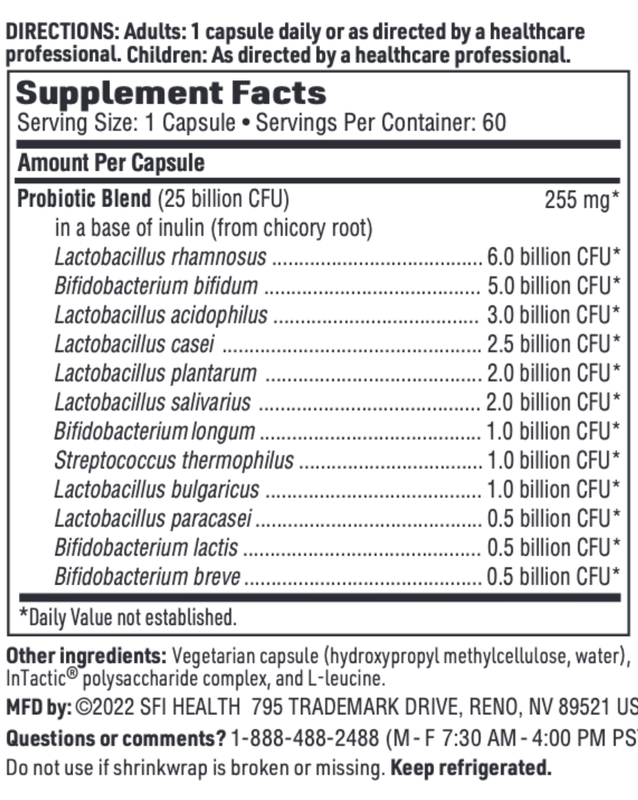 THER-BIOTIC COMPLETE 120 VEGETARIAN CAPSULES SFI Health
