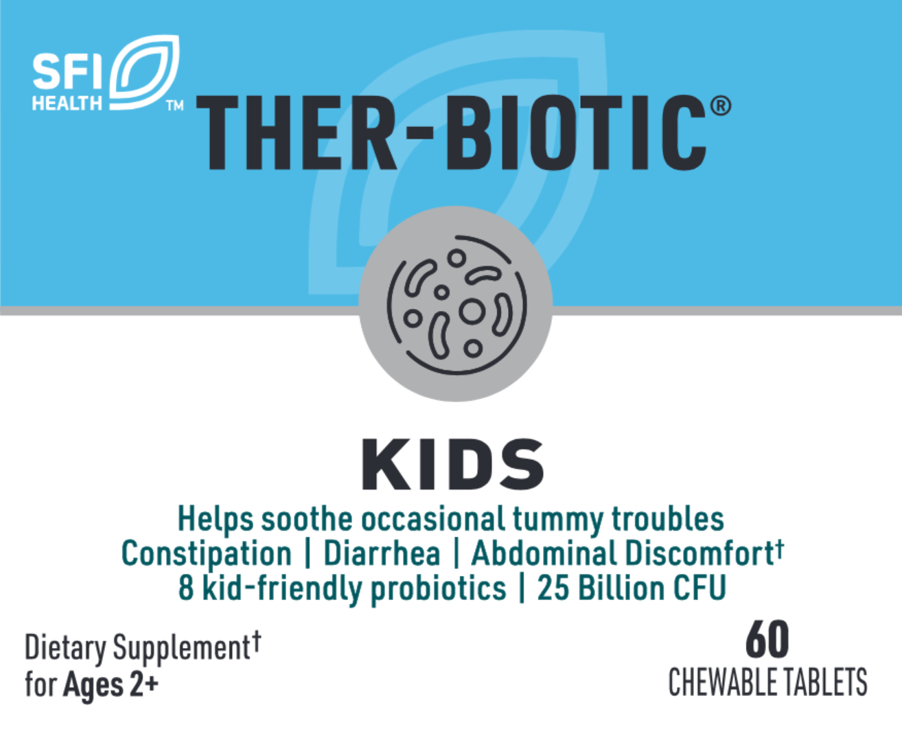 THER-BIOTIC® Kid&#39;s (Children&#39;s) 60 CHEWABLE TABLETS  SFI Health