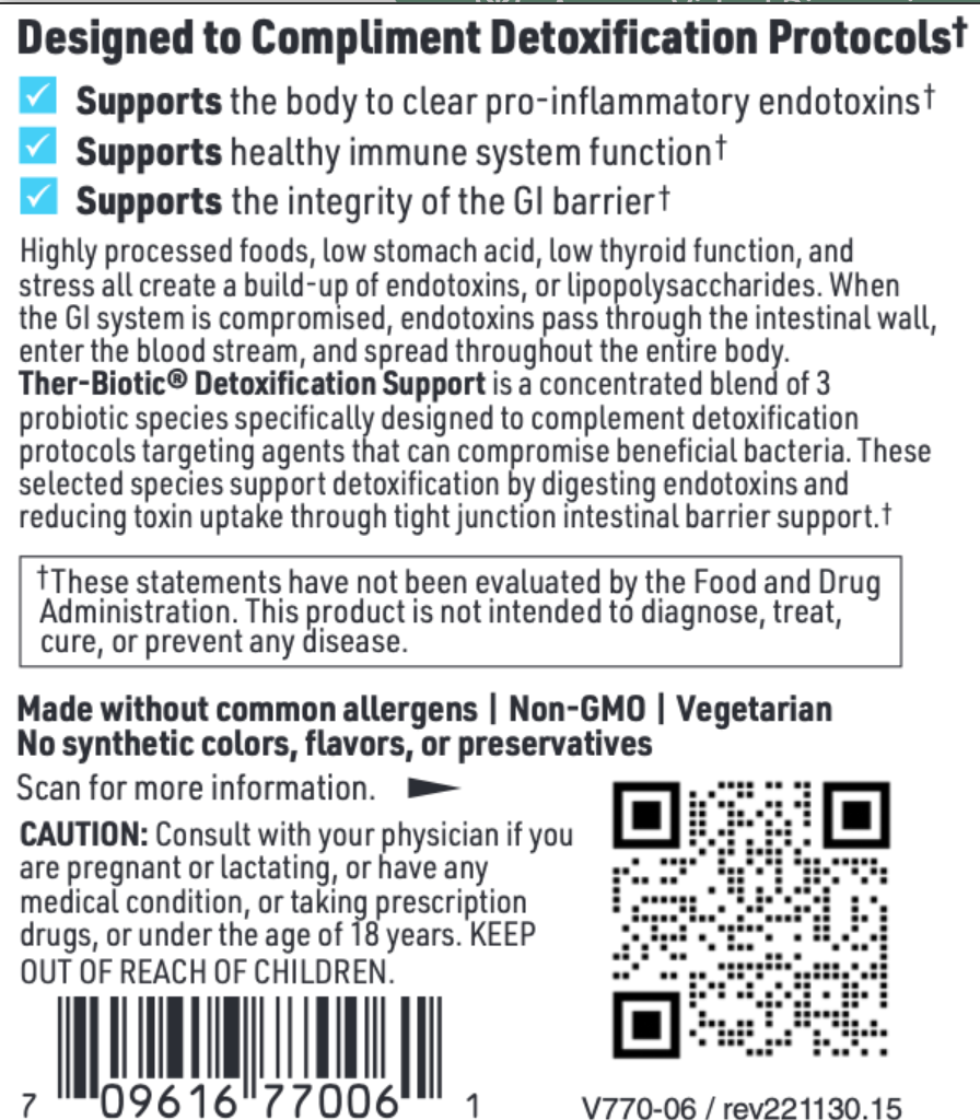 Ther-Biotic Detoxification Support 60 VEGETARIAN CAPSULES SFI Health