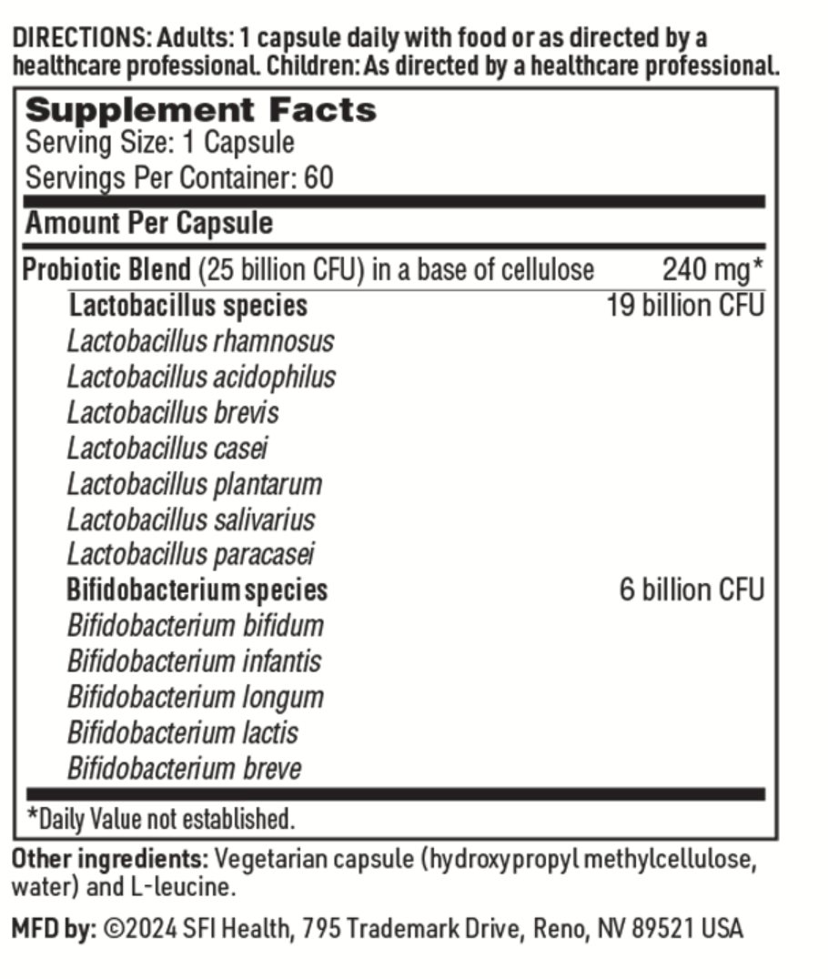 Ther-Biotic LactoPrime Plus 60 VEGETARIAN CAPSULES   SFI Health
