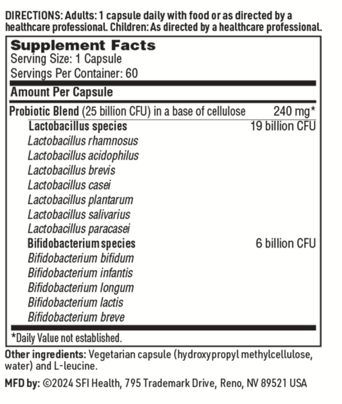 Ther-Biotic LactoPrime Plus 60 VEGETARIAN CAPSULES   SFI Health