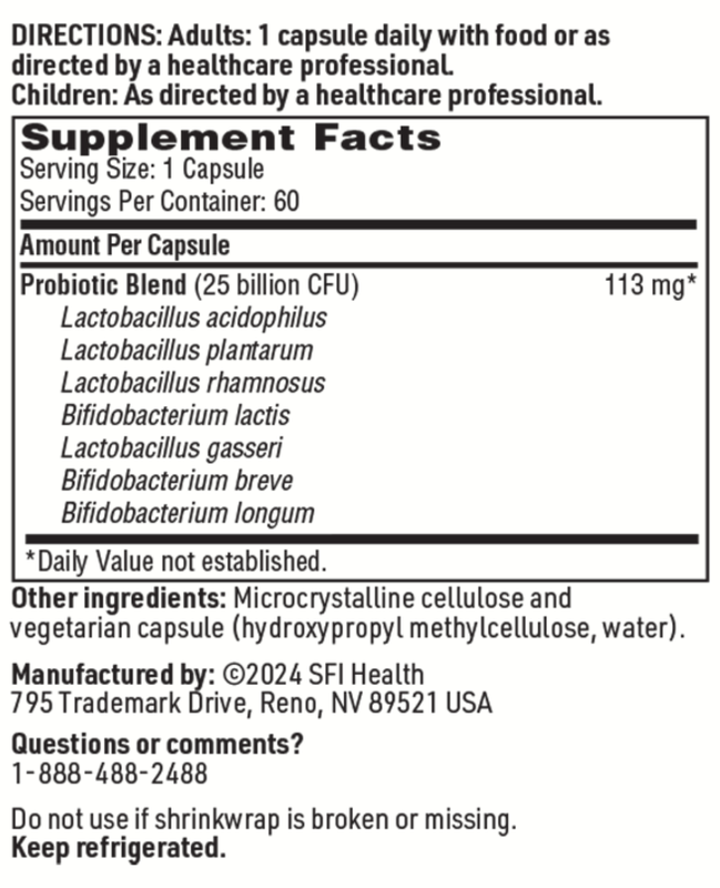 Ther-Biotic Metabolic Formula 60 VEGETARIAN CAPSULES   SFI Health