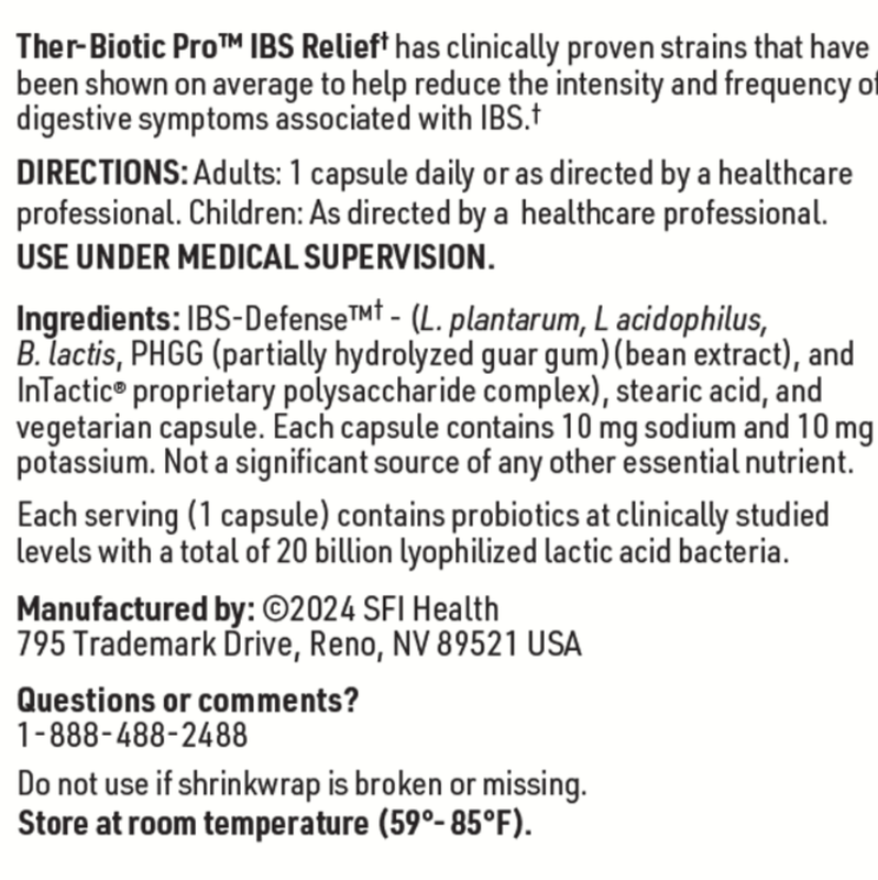 Ther-Biotic Pro IBS Relief  21 CAPSULES   SFI Health