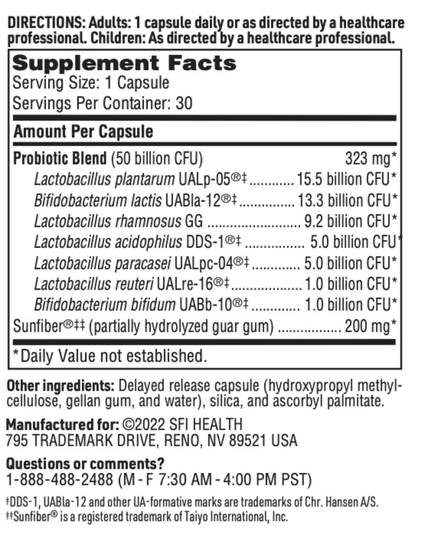 THER-BIOTIC SYNBIOTIC 323 mg 60 CAPSULES SFI Health