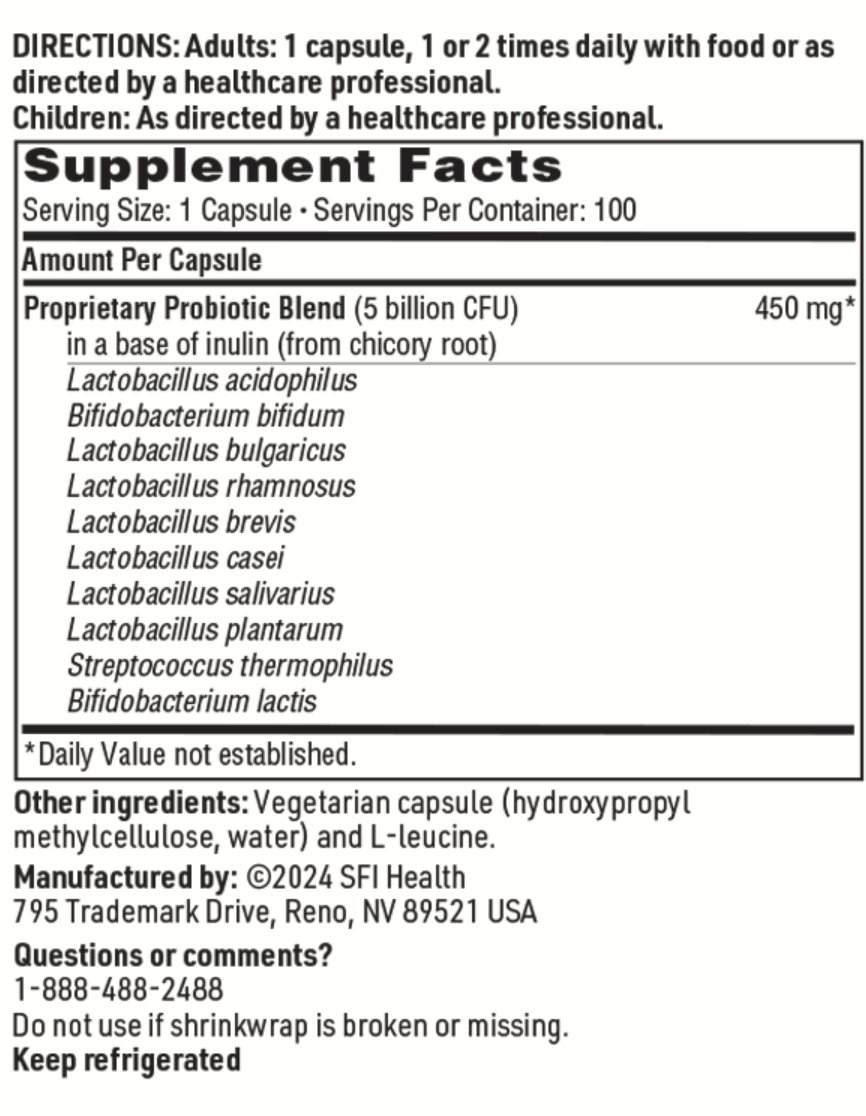 Ther-Biotic Vital-10 100 VEGETARIAN CAPSULES  SFI Health
