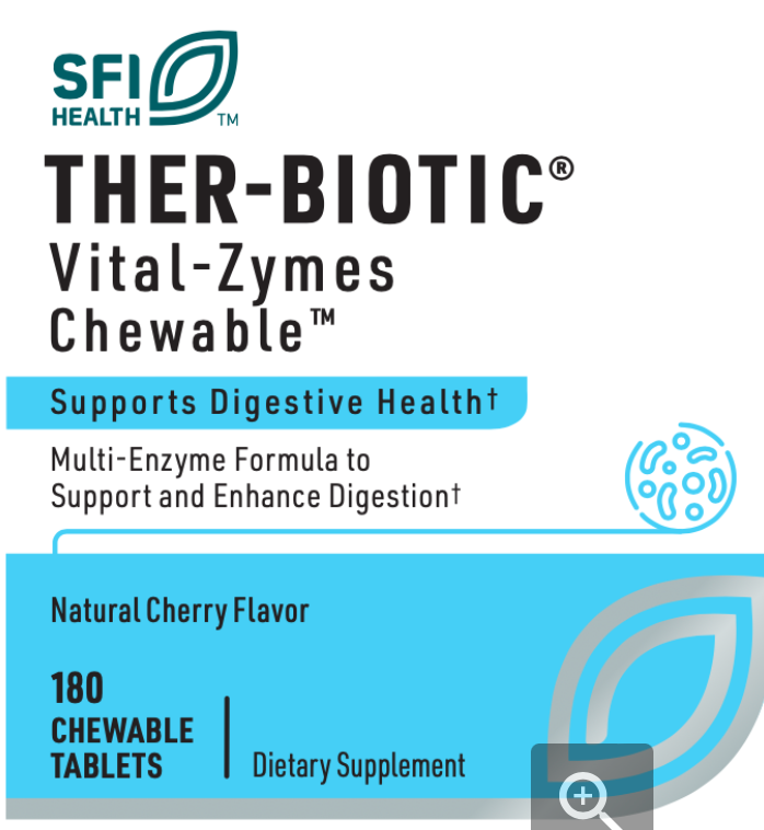 Ther-Biotic Vital-Zymes 180 CHEWABLE TABLETS   SFI Health