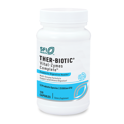 Ther-Biotic Vital-Zymes Complete 120 VEGETARIAN CAPSULES SFI Health