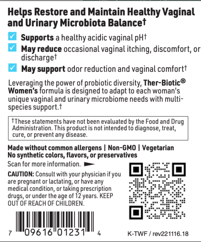 THER-BIOTIC WOMEN&#39;S 60 VEGETARIAN CAPSULES  SFI Health