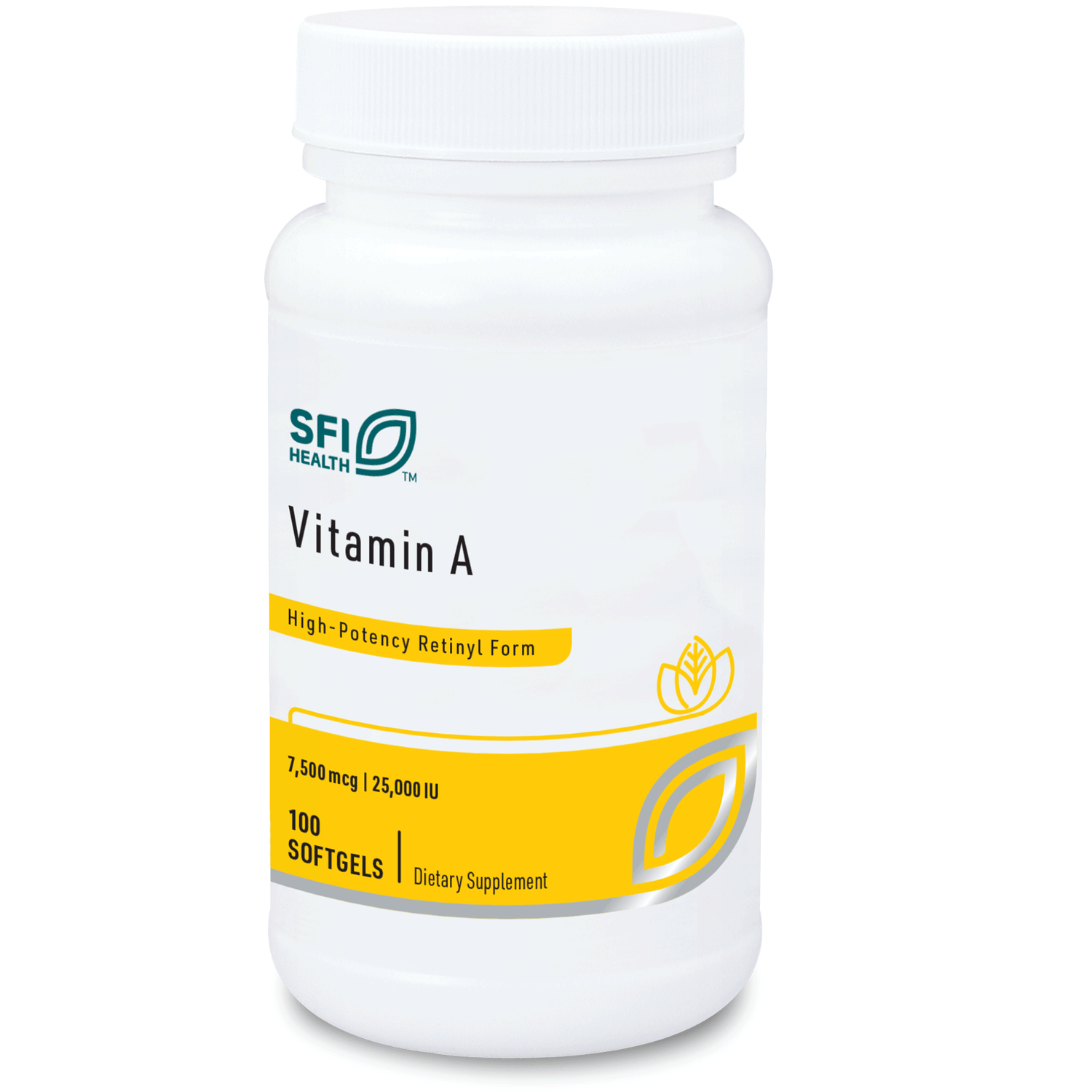 Vitamin A 7500 mcg 100 SOFTGELS  SFI Health