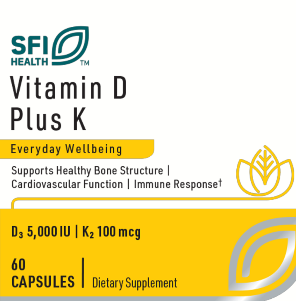 Vitamin D Plus K 60 CAPSULES  SFI Health