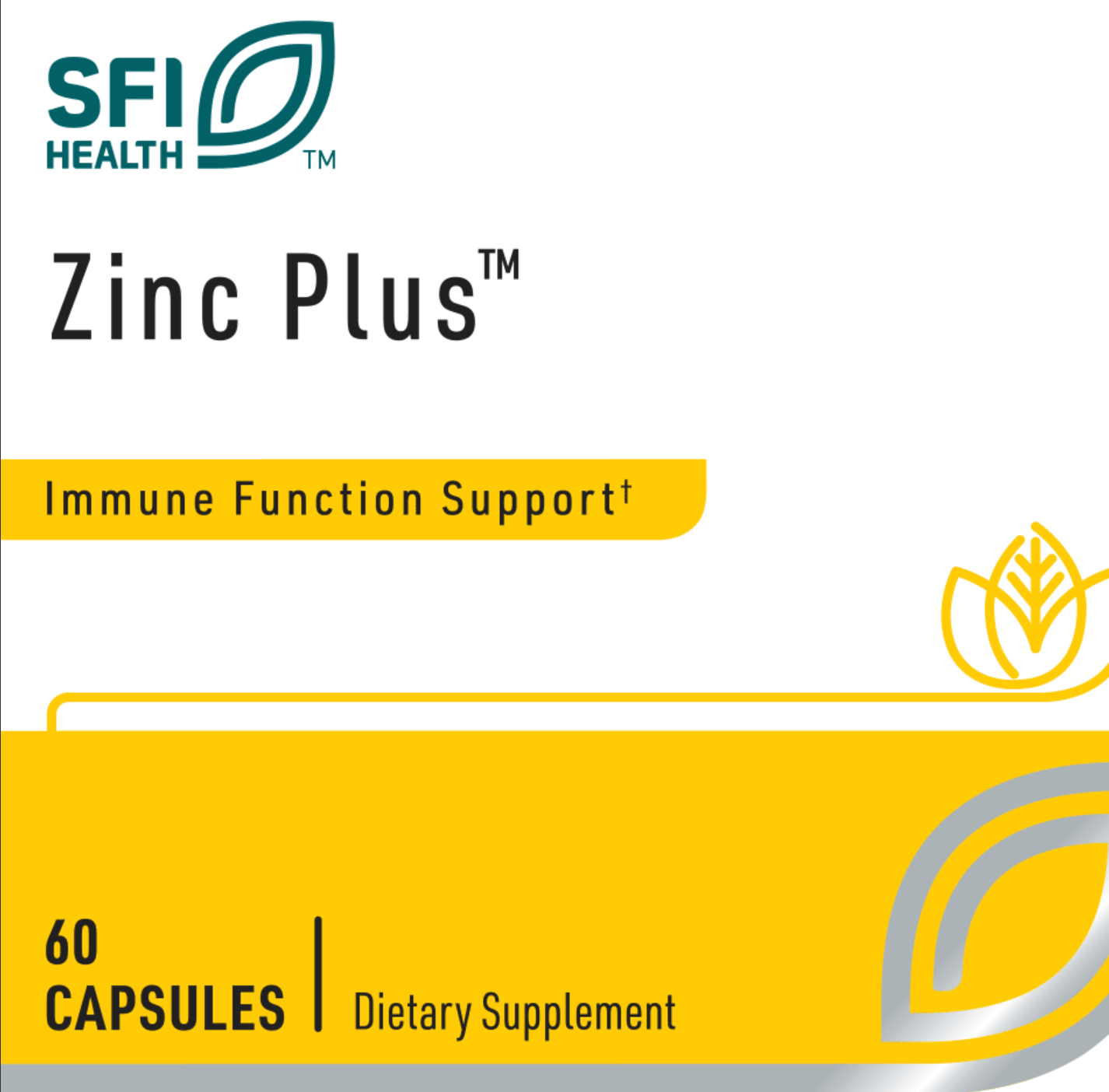 ZINC PLUS 60 mg 60 VEGETARIAN CAPSULES SFI Health