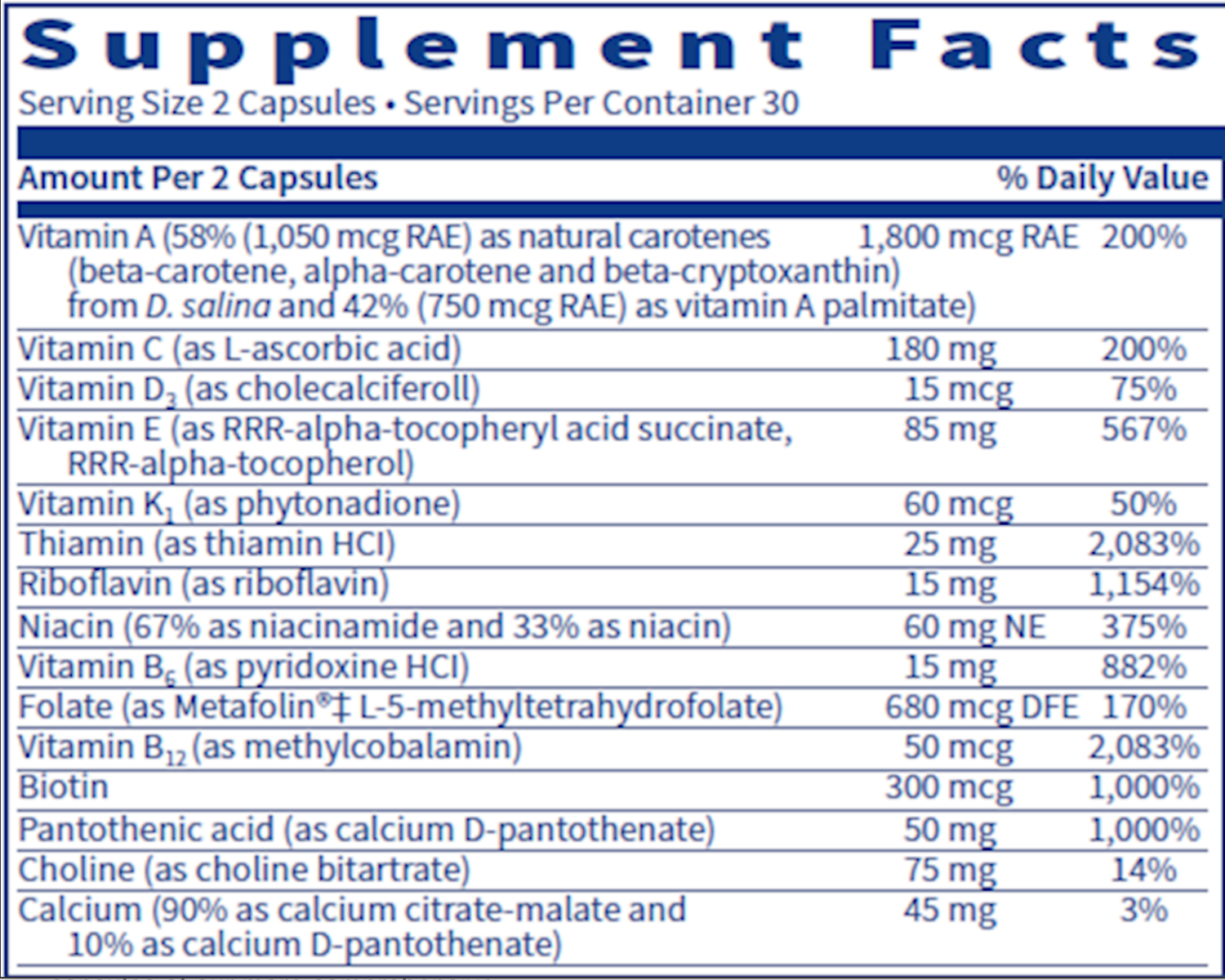 VitaPrime Iron-Free Capsule Form 60 CAPSULES  SFI Health