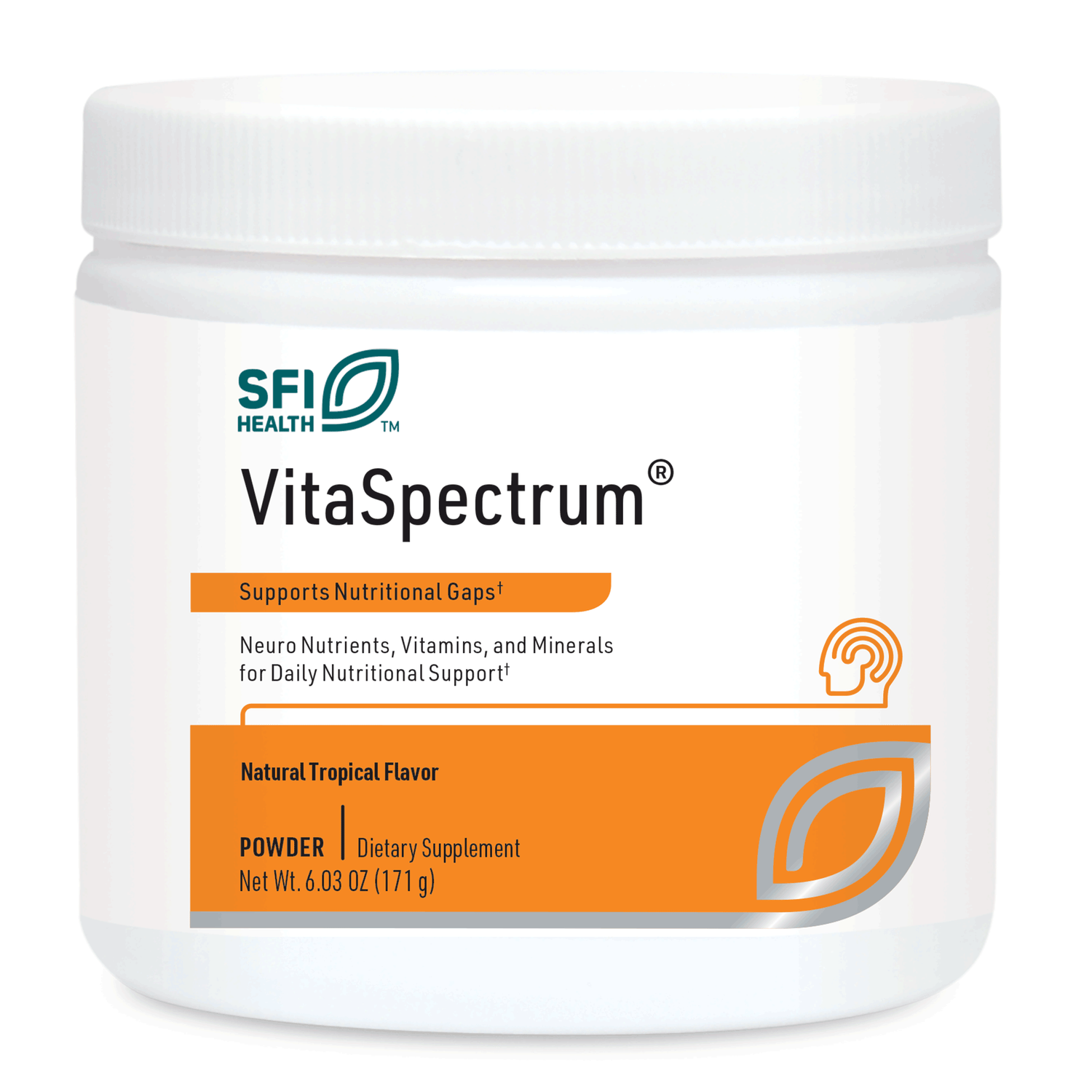 VitaSpectrum Powder  (Tropical Flavor) 6.24 OZ (177 GRAMS)   SFI Health