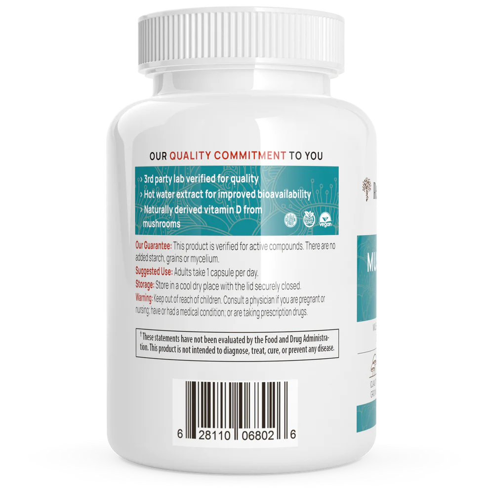 Mushroom D2 300 mg 120 capsules Real Mushrooms